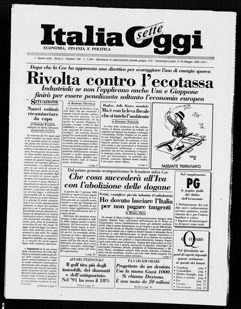 Italia oggi : quotidiano di economia finanza e politica